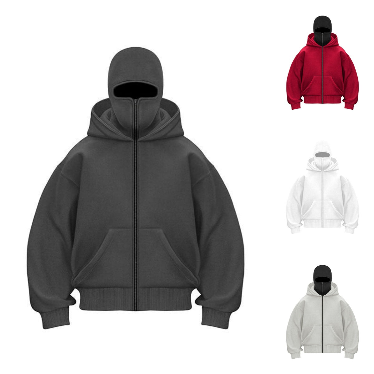 đ Vente chaude 50% de rĂ©duction đ„ Sweat Ă  capuche zippĂ© Ninja pour hommes et femmes - Protection complĂšte