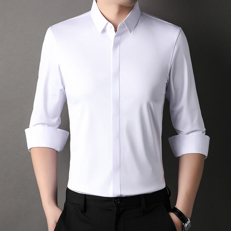 Chemise HabillĂ©e Extensible Infroissable pour Hommesđ„ăAucun repassage requisăđ„