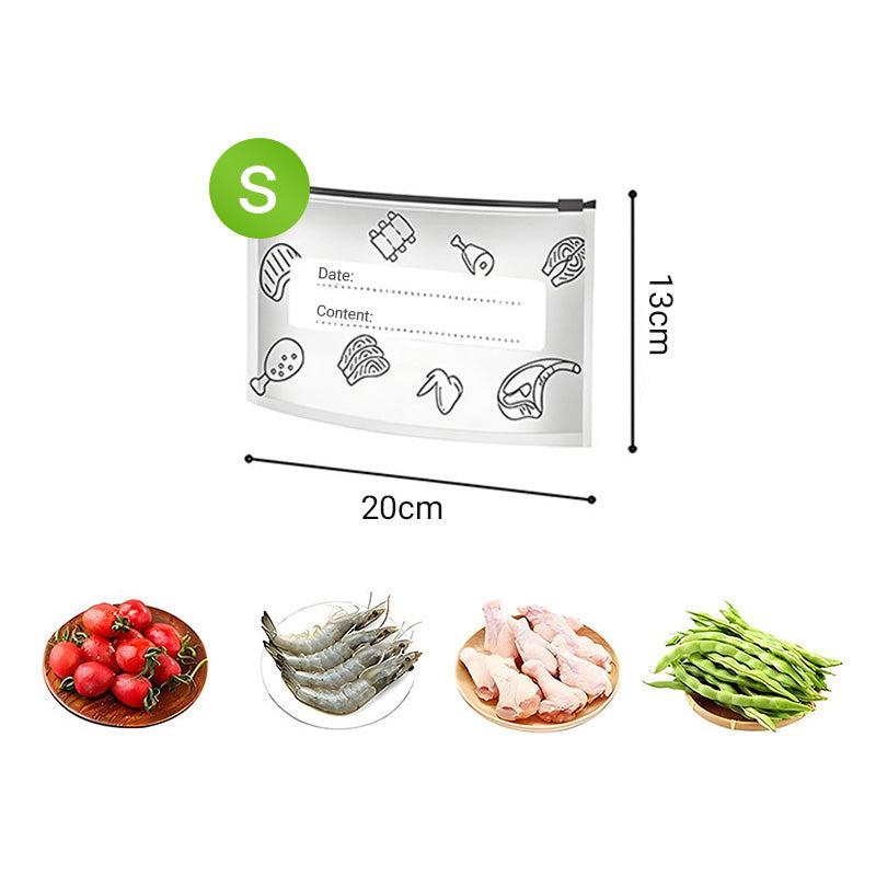 🥢Sac de Conservation en Aluminium Reutilisable et Fermable🌍Parfait pour Stocker et Protéger Vos Aliments!🌿