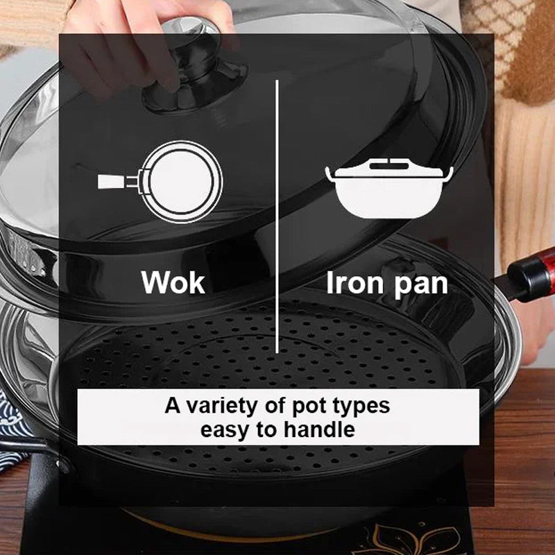Insert vapeur polyvalent en acier inoxydable pour casserole