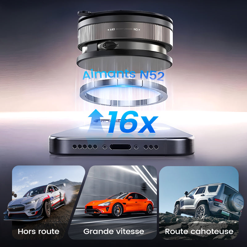 🔥Achetez plus économisez plus 🔄Support Téléphone Magnétique sous Vide Réglable à 360°📱🚗