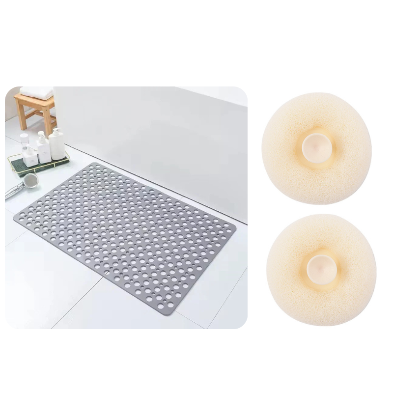 📢📢50% DE RÉDUCTION !! ⏰ Tapis de douche antidérapant haut de gamme avec ventouses puissantes🧼