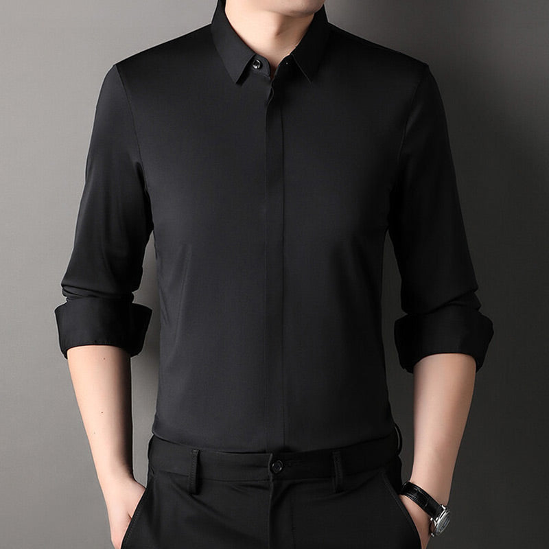 Chemise HabillĂ©e Extensible Infroissable pour Hommesđ„ăAucun repassage requisăđ„