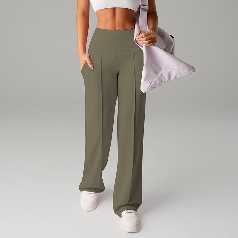 đ ĂlĂ©gance Quotidienne - Pantalon Droit Femme Tissu Souple - Coupe Ample & Confort ParfaităOffre SpĂ©cialeă