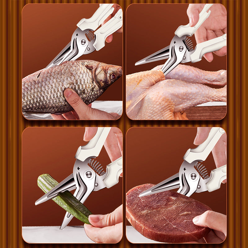 🔪⏳ Ciseaux de Cuisine Multifonctionnels - Découpe Légumes, Viandes et Noix en 1 Gest 🥦✂️