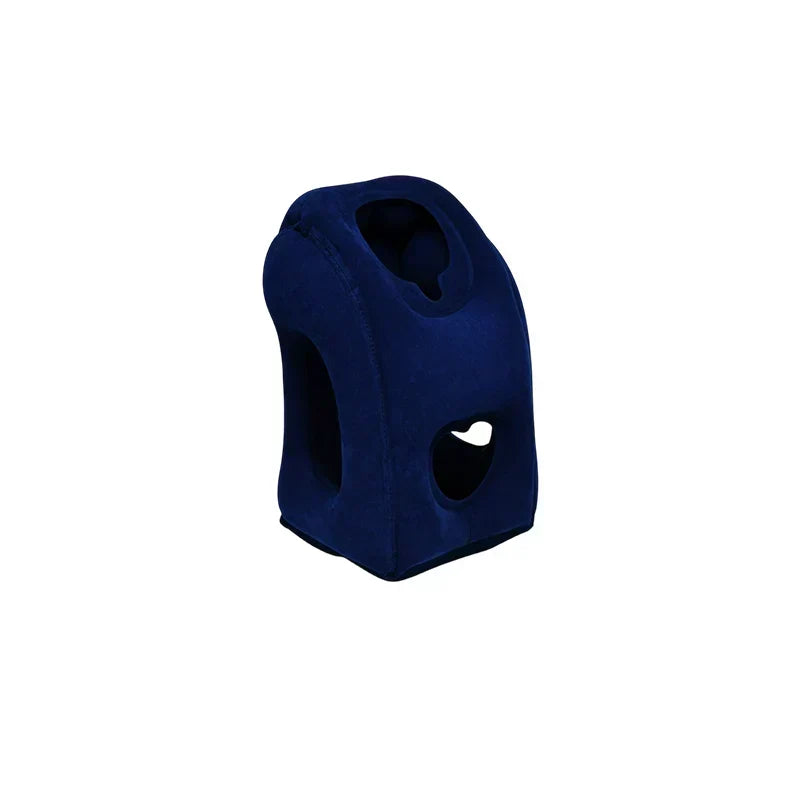 ✈️💤 PROMO FLASH : 50% DE RÉDUCTION ! Coussin de Voyage Gonflable Ergonomique 45° – Soutien Nuque & Buste, Ouvertures Bras/Visage, Valve Grand Débit, 330 g for Dormir Enfin en Avion, Train ou Bureau ✨