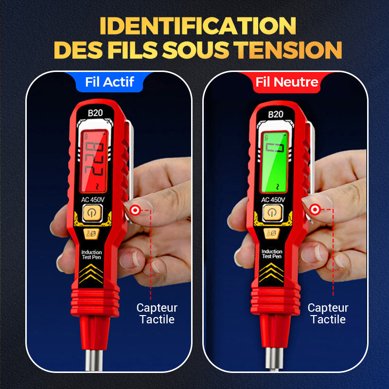 📢Durée limitée 50% de réduction✨Testeur de Tension Sans Contact avec Écran LCD