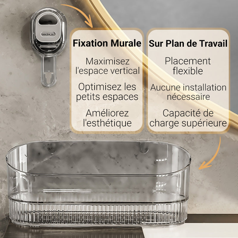 🔥50 % de réduction🔥Support de rangement à ventouses avec trou de drainage