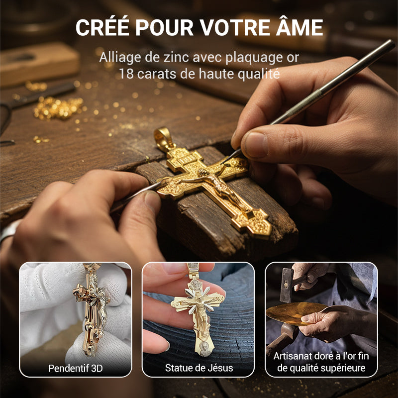 ⚡ Offre limitée - La force spirituelle à porter autour du cou !⌛Bénédiction du Pendentif du Saint Jésus