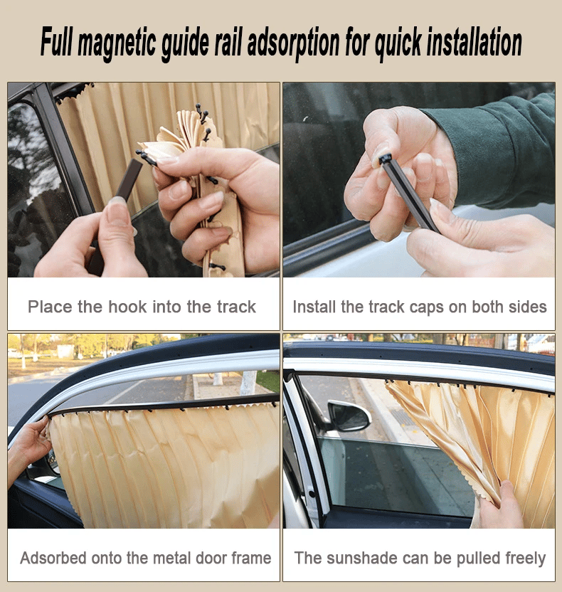 🌥️🔥 Pare-soleil magnétique universel pour vitres latérales de voiture 🚗