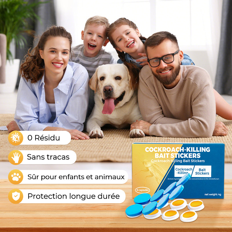 Autocollants Appâts Anti-Cafards