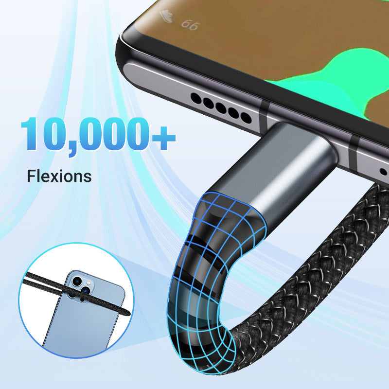 🔥2025 Ventes Chaudes🔥Chargement super rapide 100w, câble de données transparent 3-en-1
