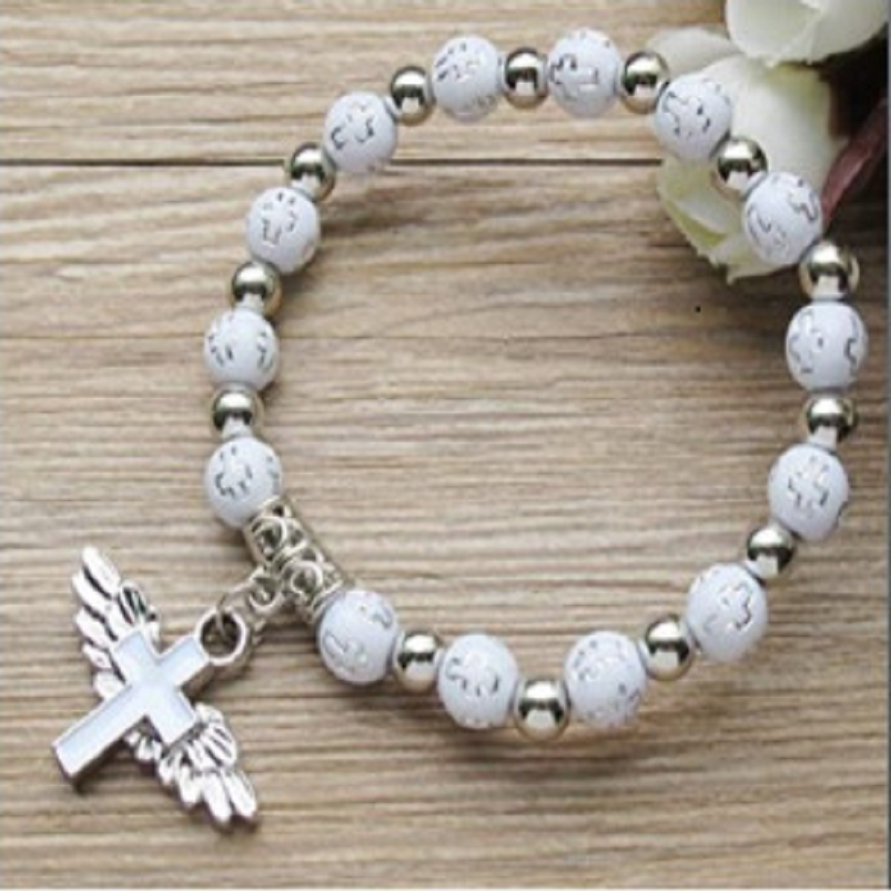 👼Bracelet Croix-Ailes d'Ange