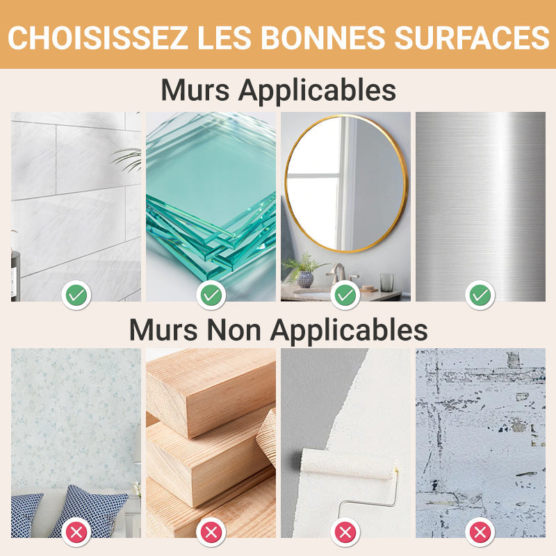 🔥50 % de réduction🔥Support de rangement à ventouses avec trou de drainage