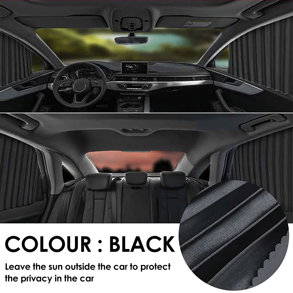 🌥️🔥 Pare-soleil magnétique universel pour vitres latérales de voiture 🚗