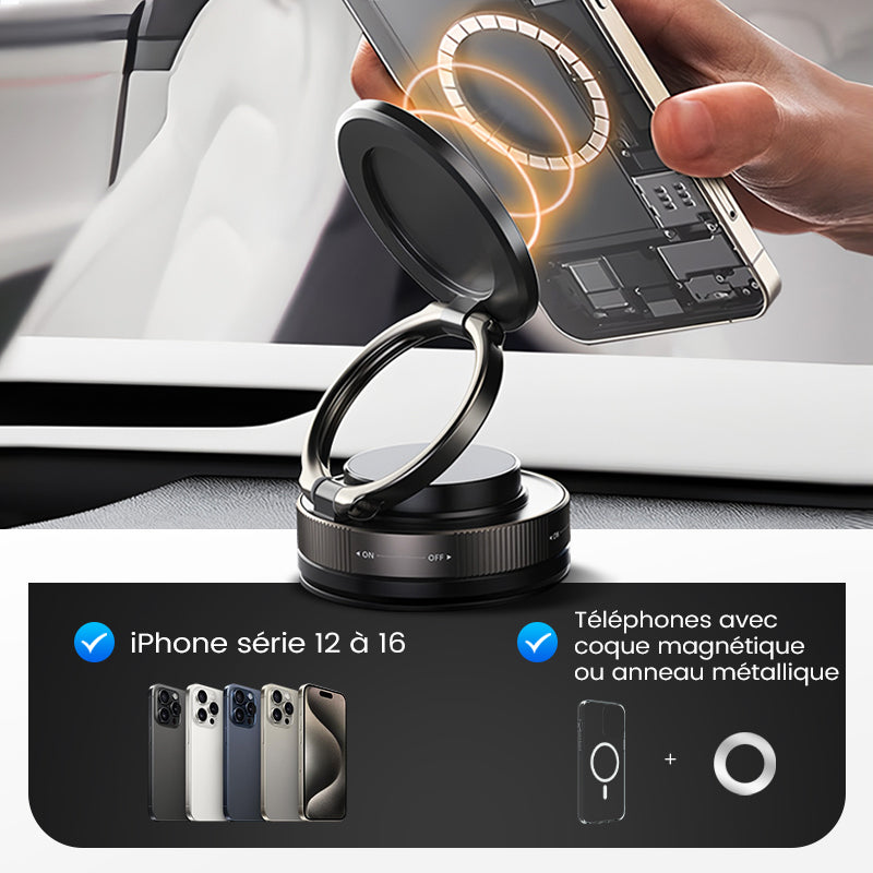 🔥Achetez plus économisez plus 🔄Support Téléphone Magnétique sous Vide Réglable à 360°📱🚗