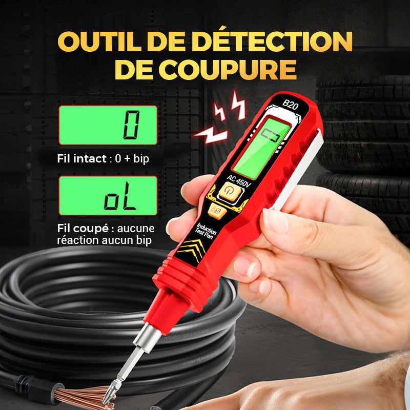 📢Durée limitée 50% de réduction✨Testeur de Tension Sans Contact avec Écran LCD