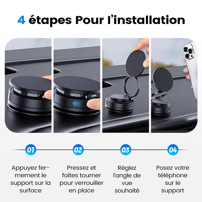 🔥Achetez plus économisez plus 🔄Support Téléphone Magnétique sous Vide Réglable à 360°📱🚗