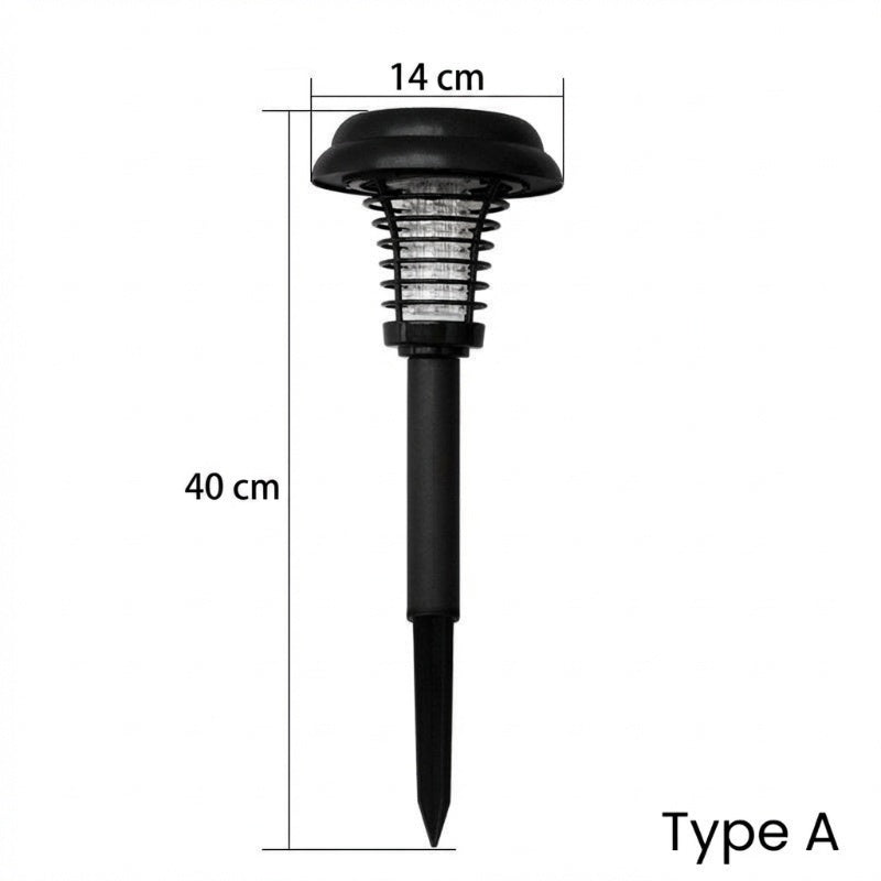 Lampe solaire anti-moustiques sur piquet