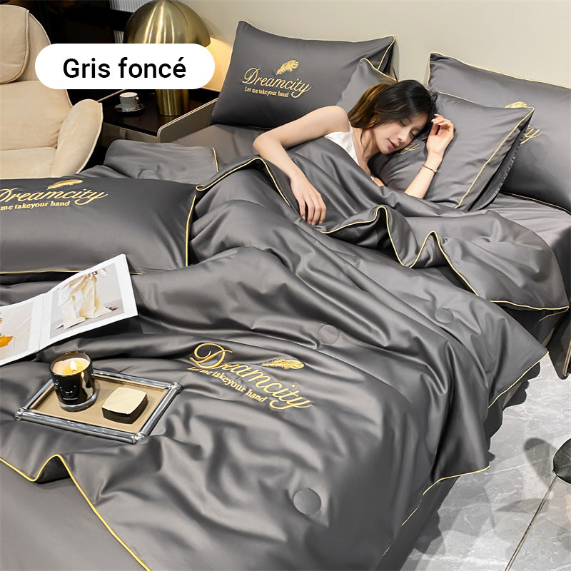 🛏️Parure en velours 4 pièces❄️Confort glacé💕【Vente directe】-50% PROMO