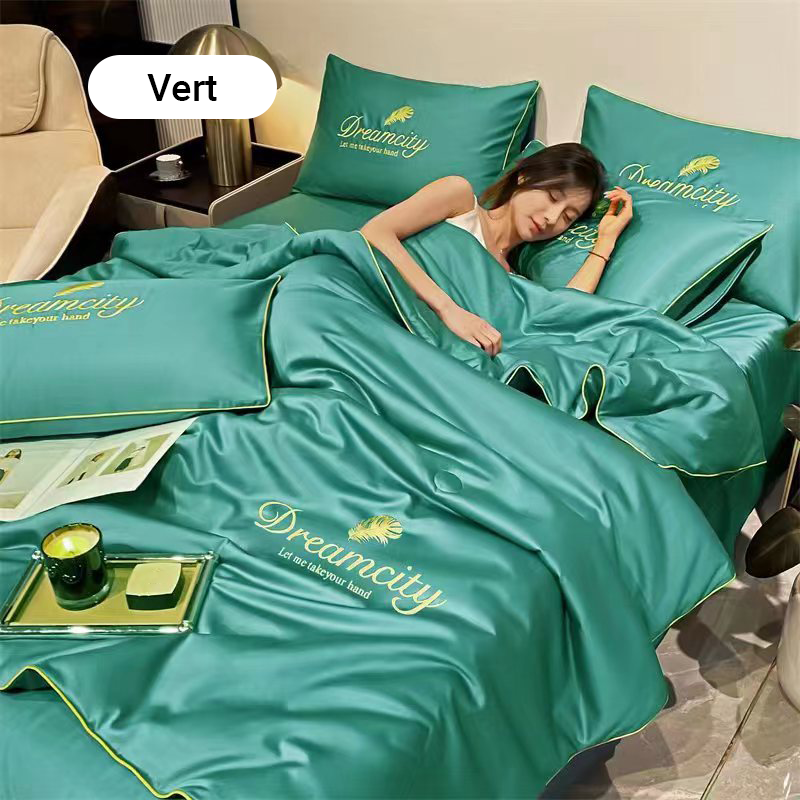 🛏️Parure en velours 4 pièces❄️Confort glacé💕【Vente directe】-50% PROMO