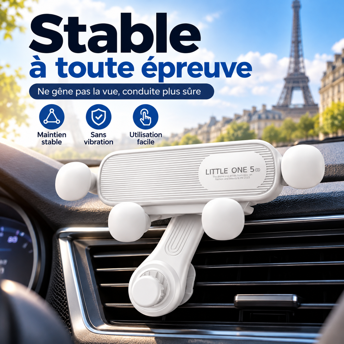 Support de téléphone pour voiture, support de fixation pour GPS à installer sur la bouche d'aération
