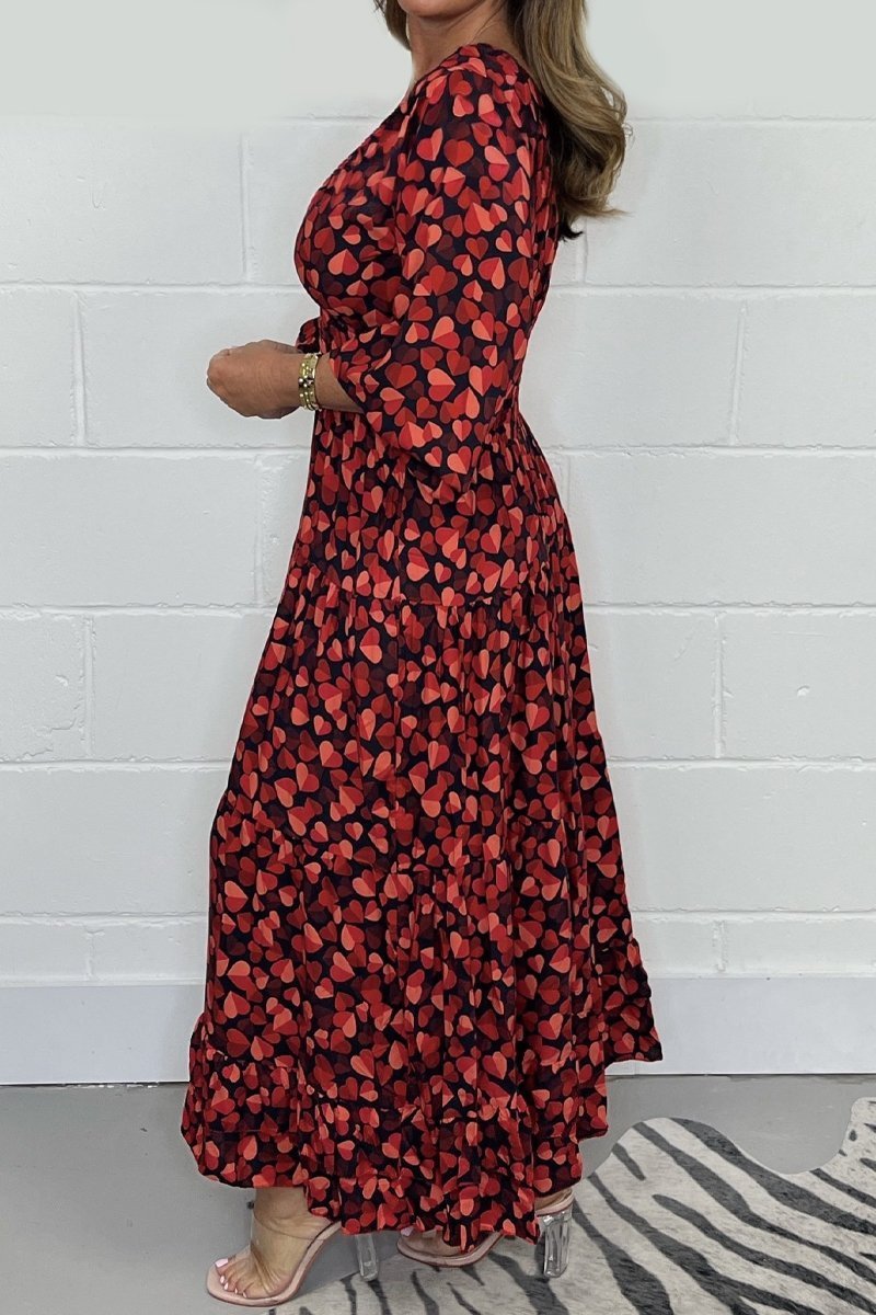 🔥Offre promotionnelle à moitié prix💕Sexy robe décolleté plongeant pour femmes imprimées💃