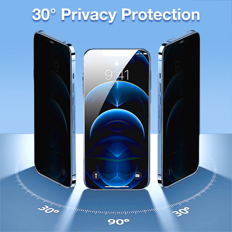 🔥 Protège-écran Trempé Anti-Regard pour iPhone - Sans Bulles Ni Poussière