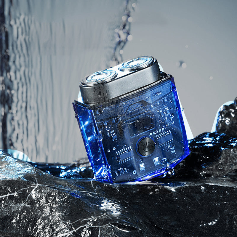🚀Rasoir électrique transparent💎Silencieux & portable, un must-have !