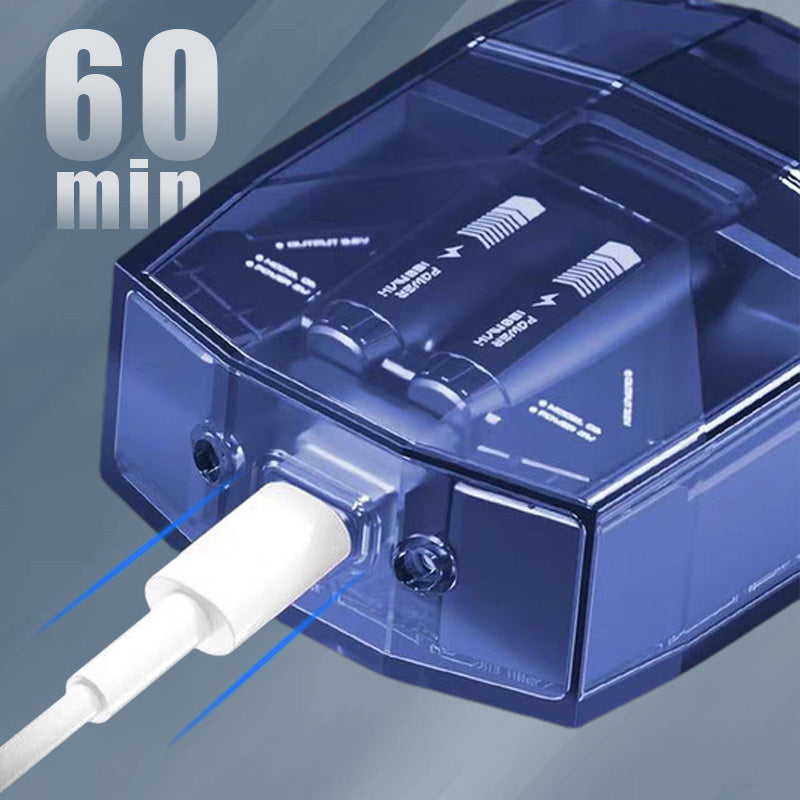 🚀Rasoir électrique transparent💎Silencieux & portable, un must-have !