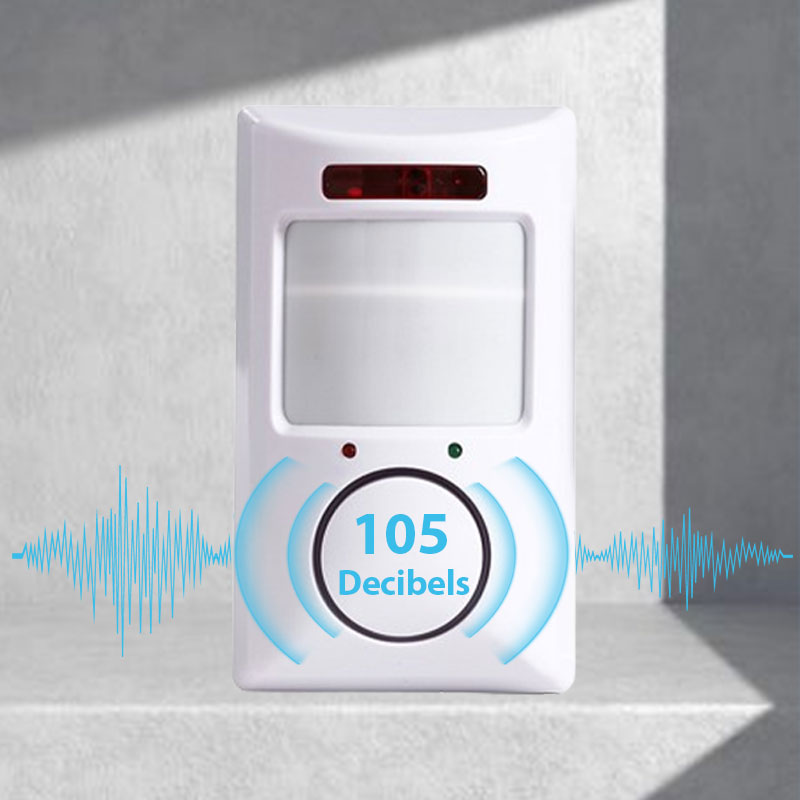 Détecteur de mouvement Alarme infrarouge avec 2 télécommandes