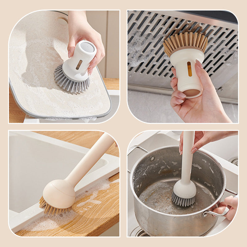 Ensemble de brosses à casseroles suspendues et rotatives
