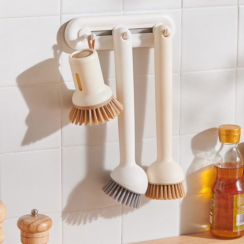 Ensemble de brosses à casseroles suspendues et rotatives