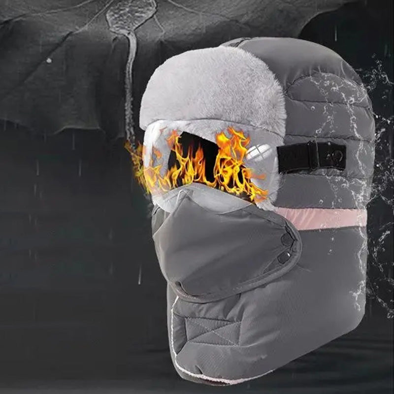 Bonnet chaud et coupe-vent pour femmes avec masque facial