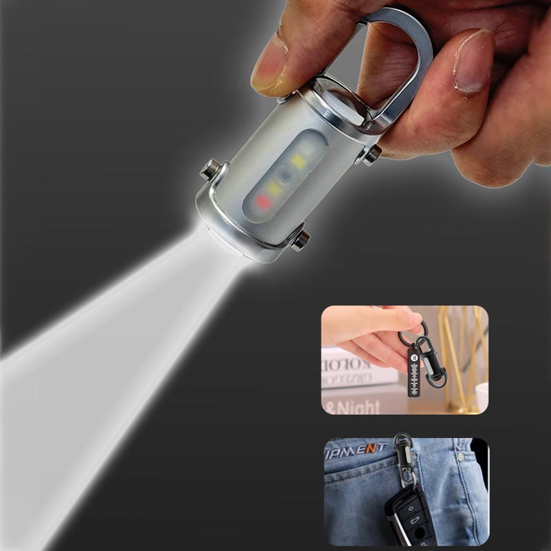 🔥 Vente chaude 50% de réduction 🔥 1200lm super lumineux Mini porte - clés lampe de poche étanche