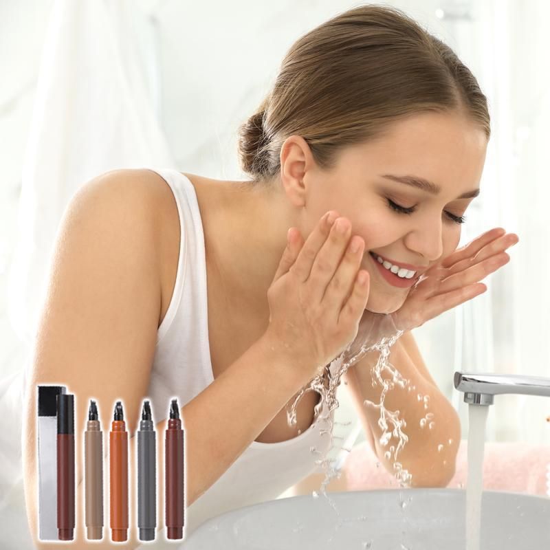 💄Achetez-en 1 obtenez-en 1 gratuitement✨Stylo 4 en 1 Waterproof pour Barbe & Sourcils – Tenue 24h, Sans Bavures & 4 Teintes Naturelles🧔♂️👁️