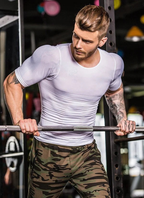 T-shirt amincissant avec technologie rafraîchissante pour hommes