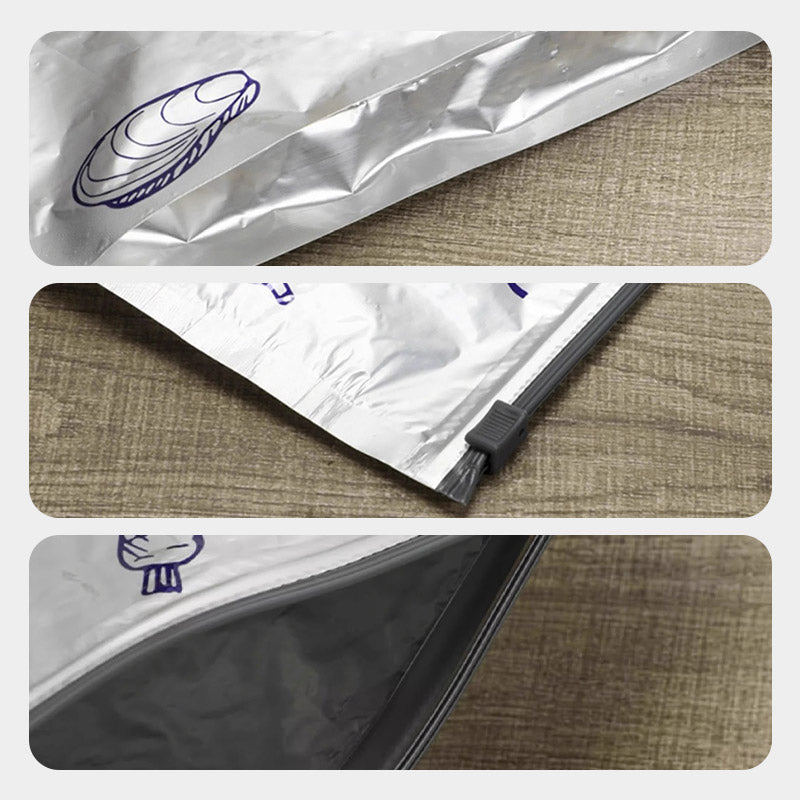 Sac de Conservation en Aluminium Reutilisable et Fermable 🥢🌍 - Parfait pour Stocker et Protéger Vos Aliments!