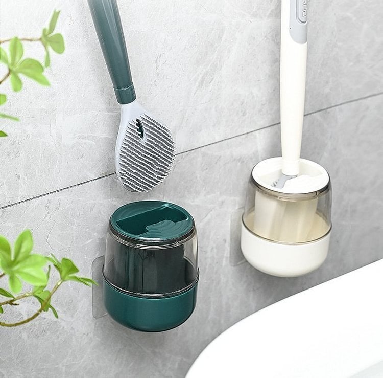 vendre à un prix très bas✨ Brosse de toilette domestique en silicone à longues mains