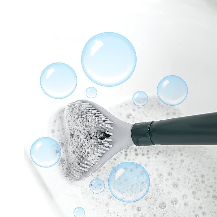 vendre à un prix très bas✨ Brosse de toilette domestique en silicone à longues mains