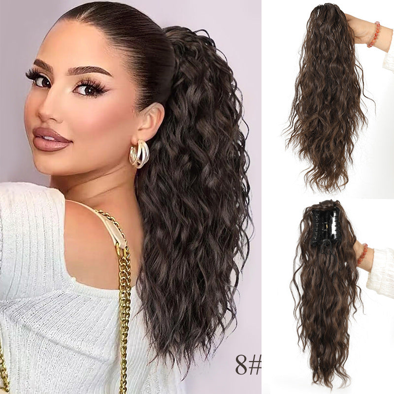 ⏳Réduction limitée de 50%🎁18 Inch Curly Wavy Frizzy Hair Extension with Ponytail