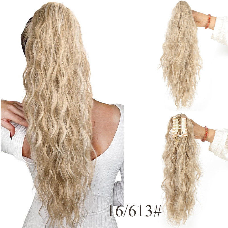 ⏳Réduction limitée de 50%🎁18 Inch Curly Wavy Frizzy Hair Extension with Ponytail