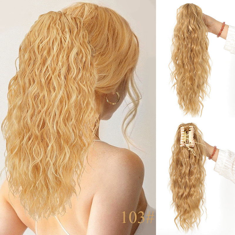 ⏳Réduction limitée de 50%🎁18 Inch Curly Wavy Frizzy Hair Extension with Ponytail