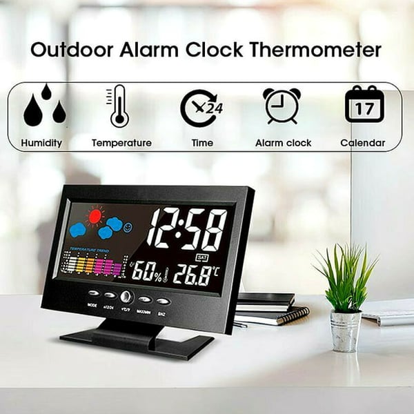 ✨⏰ Promotion du dernier jour 50% 🔥 Moniteur numérique de température et d'humidité à LED prévisions météo compteur à LED réveil