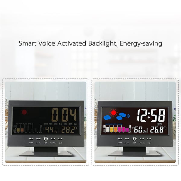 ✨⏰ Promotion du dernier jour 50% 🔥 Moniteur numérique de température et d'humidité à LED prévisions météo compteur à LED réveil