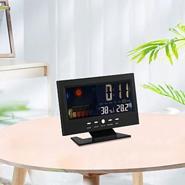 ✨⏰ Promotion du dernier jour 50% 🔥 Moniteur numérique de température et d'humidité à LED prévisions météo compteur à LED réveil
