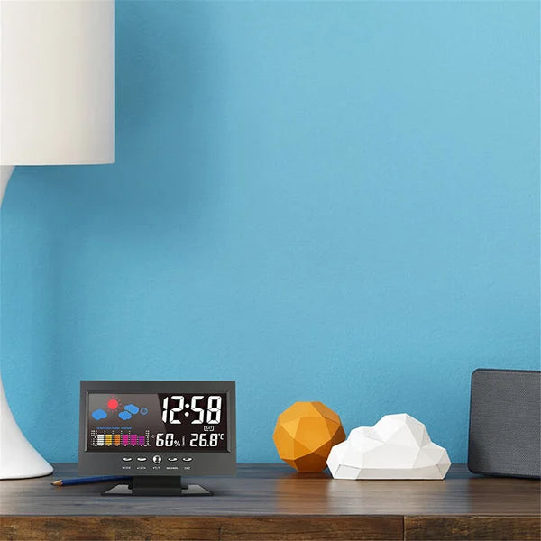 ✨⏰ Promotion du dernier jour 50% 🔥 Moniteur numérique de température et d'humidité à LED prévisions météo compteur à LED réveil