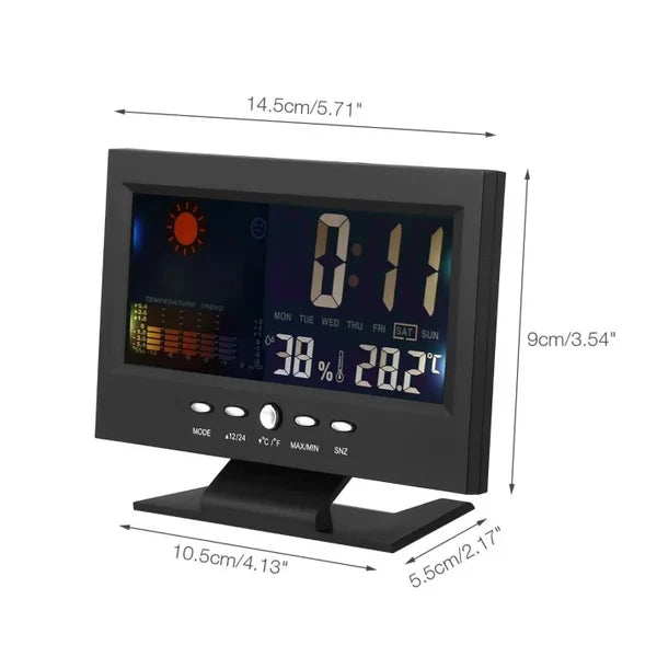 ✨⏰ Promotion du dernier jour 50% 🔥 Moniteur numérique de température et d'humidité à LED prévisions météo compteur à LED réveil