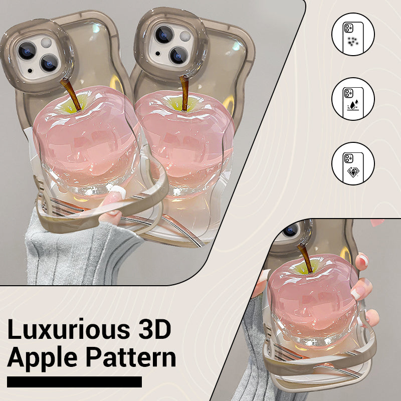 Coque de téléphone transparente motif pomme pour iPhone