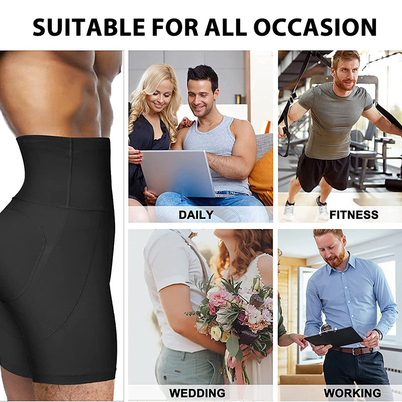Sous-vêtement Gainant pour Hommes à Taille Haute avec Effet Rehausseur de Fessier